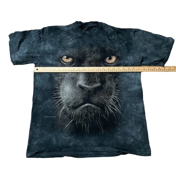 The Mountain Size L Black Tie Dye Panther T-Shirt Short Sleeve Crew Neck - Picture 6 of 7